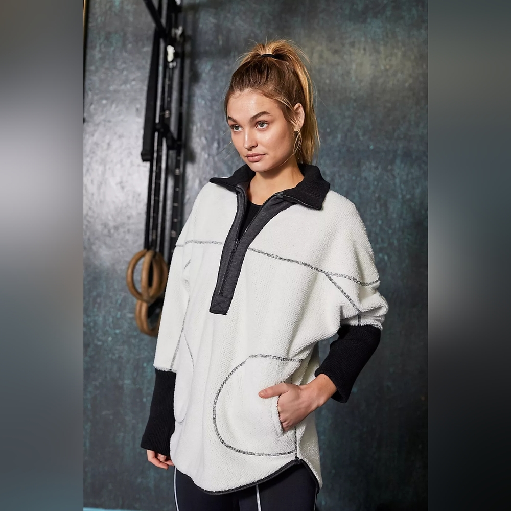 Free People Movement Mountain Dreamin Reversible Fleece Sweatshirt